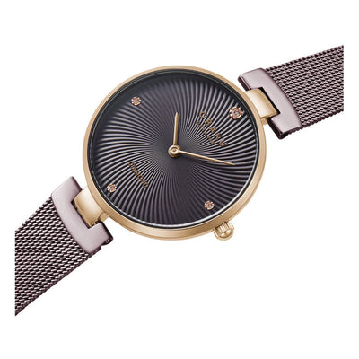 Diamant Women Quartz Brown Dial Analog Stainless Steel Watch V256LXVNMN-DD
