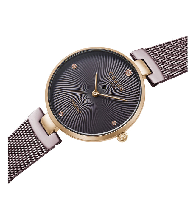 Diamant Women Quartz Brown Dial Analog Stainless Steel Watch V256LXVNMN-DD