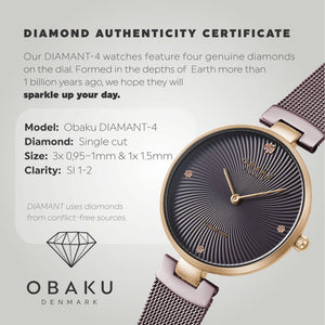 Diamant Women Quartz Brown Dial Analog Stainless Steel Watch V256LXVNMN-DD