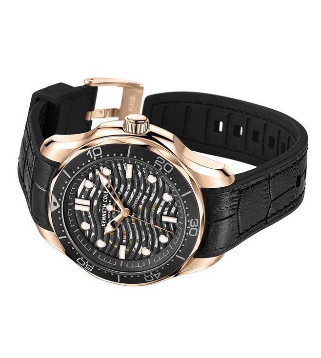 Kenneth Cole Automatic Black Dial Men 44mm