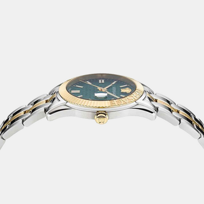 Greca Men Quartz Green Dial Analog Stainless Steel Watch VE3K00422