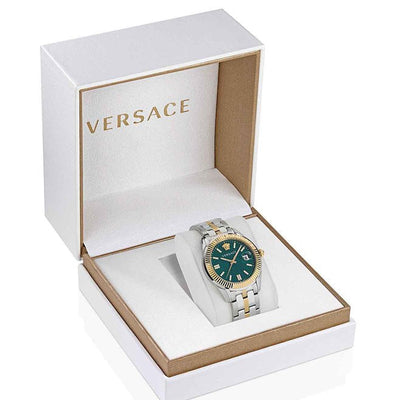 Greca Men Quartz Green Dial Analog Stainless Steel Watch VE3K00422