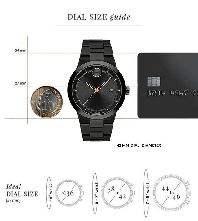Movado Bold Fusion Black Dial Men 42.3mm