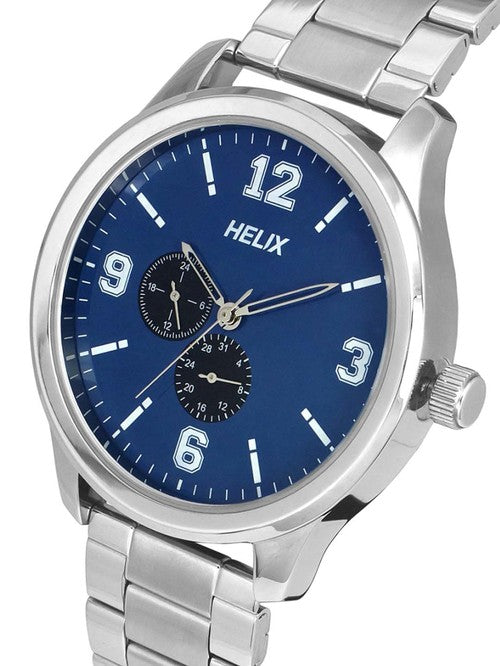 Helix Analog Men Silver Stainless Steel