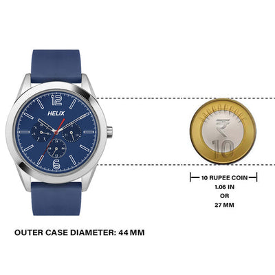 Helix Blue Dial Leather