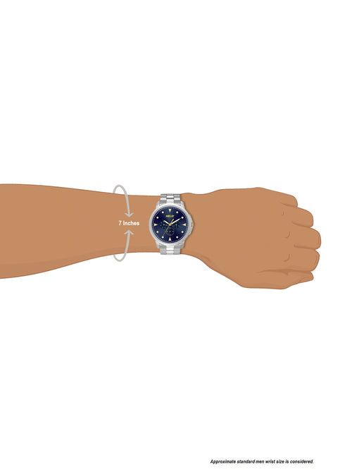 Helix Men Silver Stainless Steel Strap