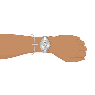 Helix Analog Silver Stainless Steel Strap