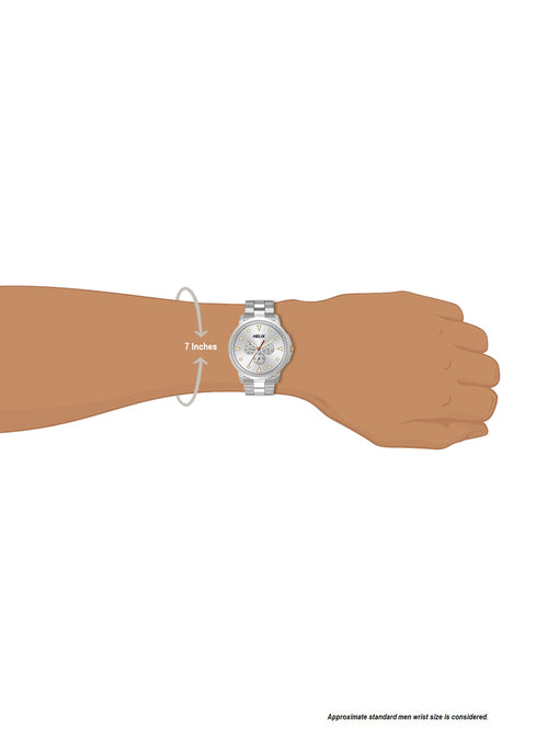 Helix Analog Silver Stainless Steel Strap