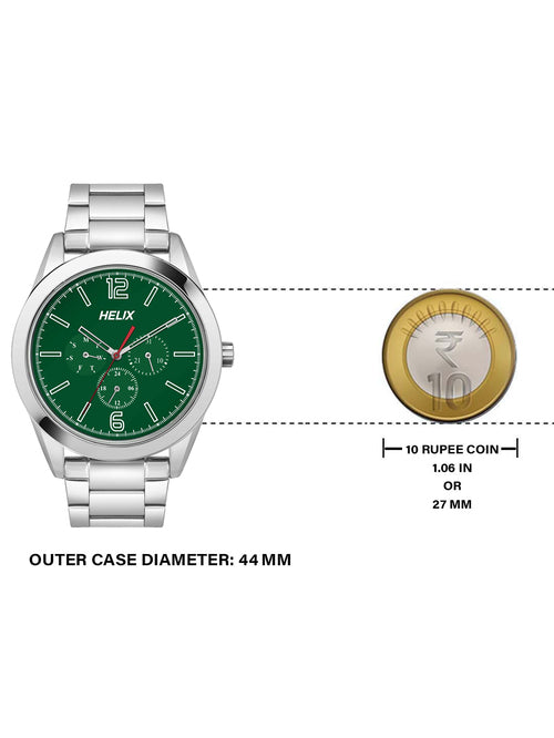 Helix Green Dial Stainless Steel