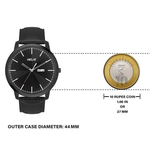 Helix Analog Men Black Leather