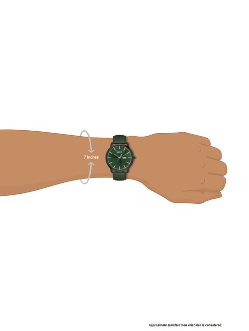 Helix Analog Men Green Leather