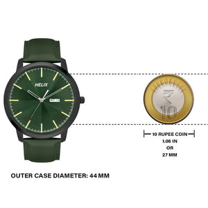 Helix Analog Men Green Leather
