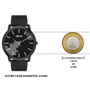 Helix Analog Men Black Silicone