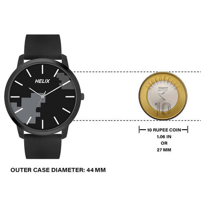 Helix Analog Men Black Silicone