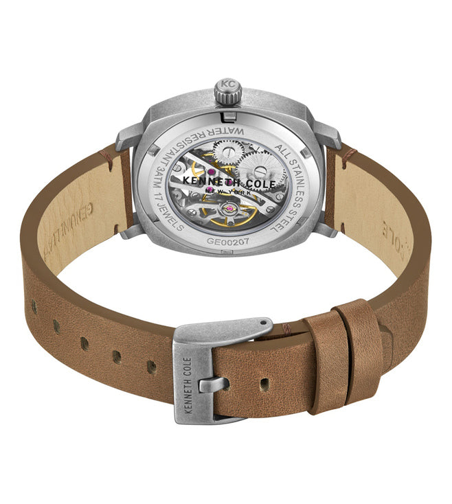 Kenneth Cole Mechanical Hand Wound Silver Dial Men 39mm