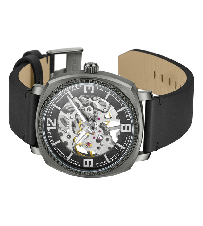 Kenneth Cole Mechanical Hand Wound Black Dial Men 39mm