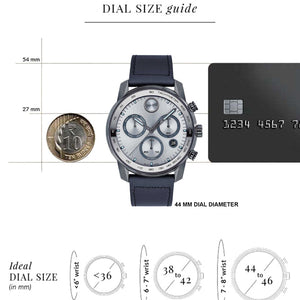 Bold Verso Men Quartz Grey Dial Chronograph Leather Watch 3600909