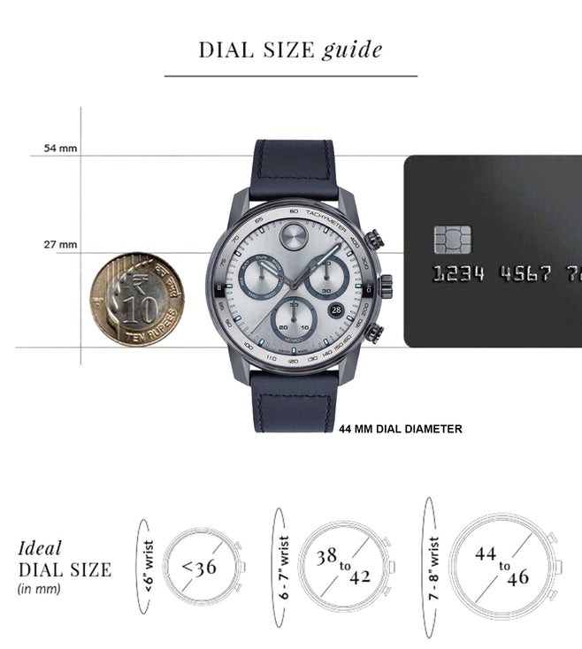 Bold Verso Men Quartz Grey Dial Chronograph Leather Watch 3600909