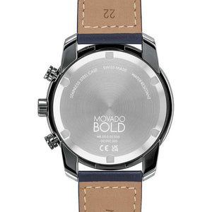 Bold Verso Men Quartz Grey Dial Chronograph Leather Watch 3600909