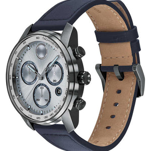 Bold Verso Men Quartz Grey Dial Chronograph Leather Watch 3600909