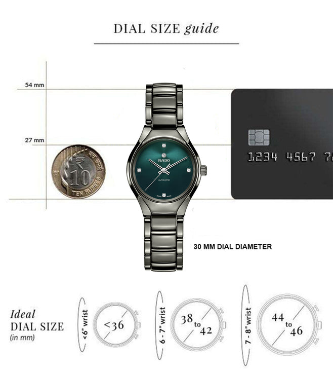 Rado True Blue Dial Women 30mm