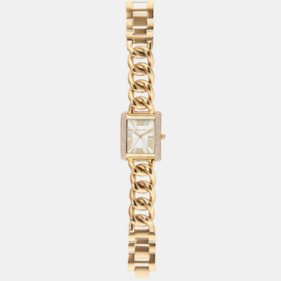 Emery Women Quartz Gold Dial Analog Stainless Steel Watch MK7300