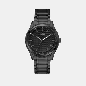Dex Men Quartz Black Dial Analog Stainless Steel Watch GW0626G3