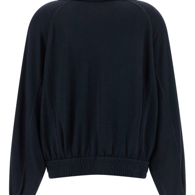 Brunello Cucinelli Shiny Zipper Pull Sweatshirt