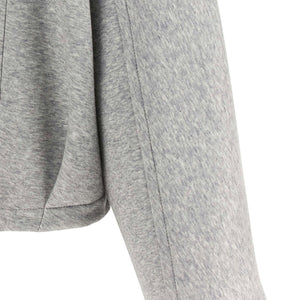 Brunello Cucinelli Shiny Zipper Pull Cropped Hoodie
