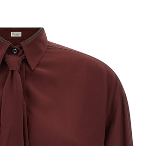 Brunello Cucinelli Shiny Collar Shirt