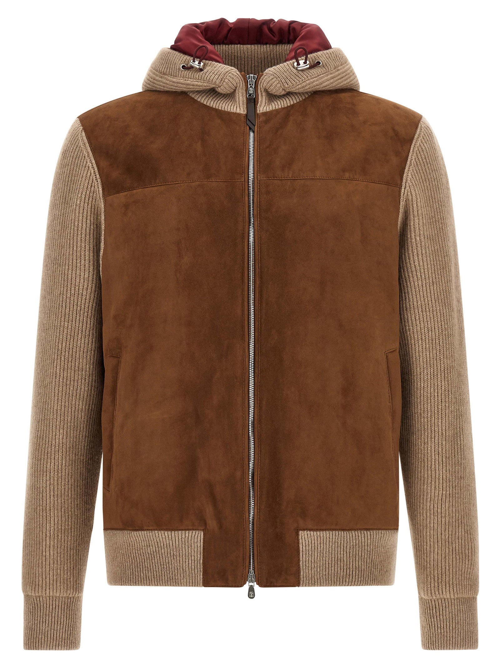 Brunello Cucinelli Suede And Cashmere Bomber Jacket