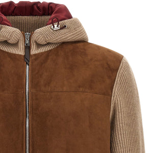 Brunello Cucinelli Suede And Cashmere Bomber Jacket