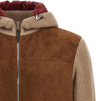 Brunello Cucinelli Suede And Cashmere Bomber Jacket