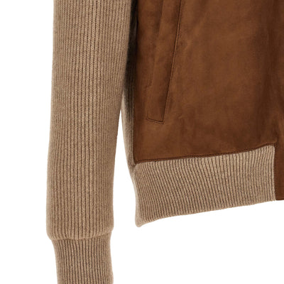 Brunello Cucinelli Suede And Cashmere Bomber Jacket