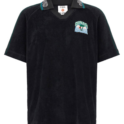 Casablanca Towelling Jacquard Polo Shirt