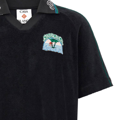 Casablanca Towelling Jacquard Polo Shirt