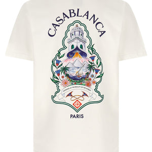 Casablanca Hotel Emblem Print T-shirt