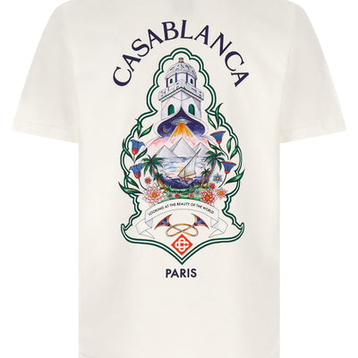Casablanca Hotel Emblem Print T-shirt