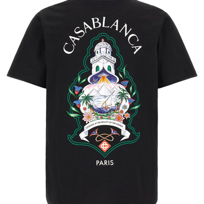 Casablanca T-shirt With Hotel Emblem Print