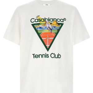 Casablanca Tennis Club Front Print T-shirt