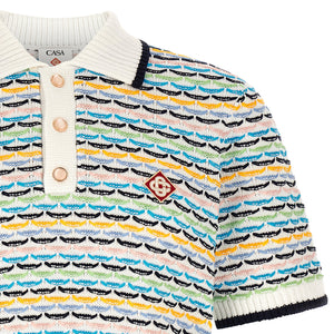 Casablanca Tuck Stitch Polo Shirt