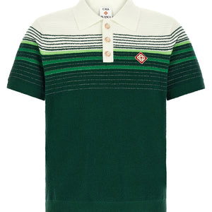 Casablanca Bouclé Stripes Polo Shirt