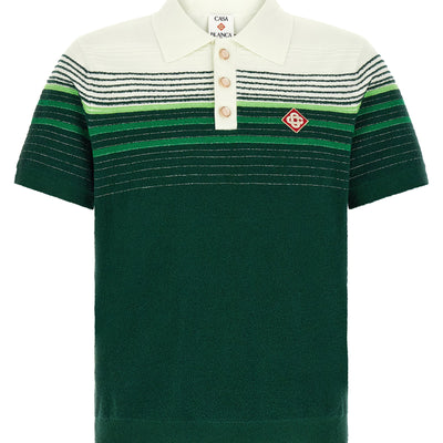 Casablanca Bouclé Stripes Polo Shirt