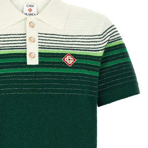 Casablanca Bouclé Stripes Polo Shirt