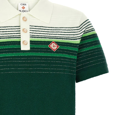 Casablanca Bouclé Stripes Polo Shirt