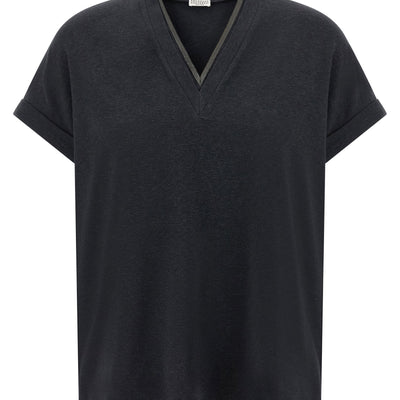Brunello Cucinelli Shiny Trims T-shirt