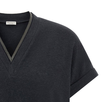 Brunello Cucinelli Shiny Trims T-shirt