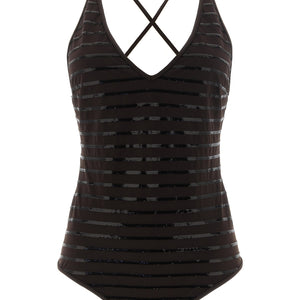 Brunello Cucinelli Dazzling Stripes One-piece Swimsuit