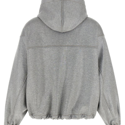Brunello Cucinelli Shiny Zipper Pull Bomber Jacket