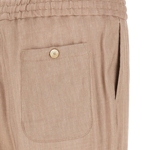 Etro Flamed Linen Joggers